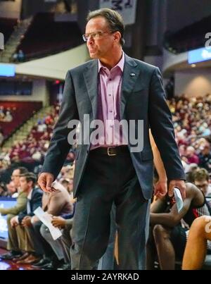 College Station, Texas, USA. Februar 2020. -Georgia Cheftrainer TOM CREAN während eines Spiels zwischen den Georgia Bulldogs und den Texas A&M Aggies in der Reed Arena gezeigt. Credit: Jerome Hicks/ZUMA Wire/Alamy Live News Stockfoto