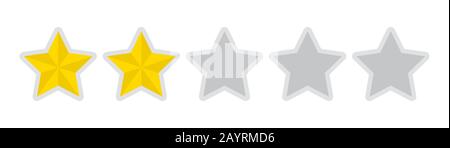 Symbol für die Bewertung mit fünf Sternen (2) Stock Vektor