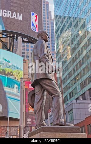 George Cohan-Statue des New York Times Square Stockfoto