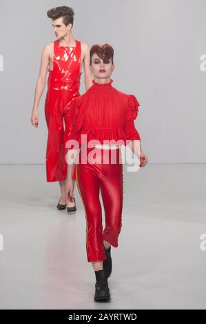 PAM Hogg AW20 Catwalk Show während der London Fashion Week bei Fashion Scout, Victoria House, London, Großbritannien. Credit: Antony Nettle/Alamy Live News Stockfoto