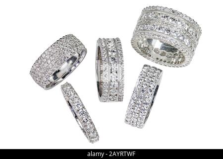 Eine Gruppe von Diamanthochzeit läutet Stockfoto