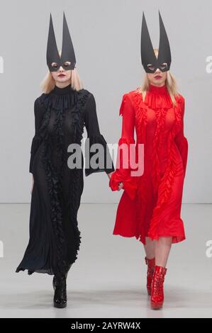 PAM Hogg AW20 Catwalk Show während der London Fashion Week bei Fashion Scout, Victoria House, London, Großbritannien. Credit: Antony Nettle/Alamy Live News Stockfoto