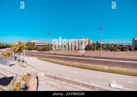 November 2019 in Havanna, Kuba: La plaza de la revolucion mit Che Guevara Stockfoto