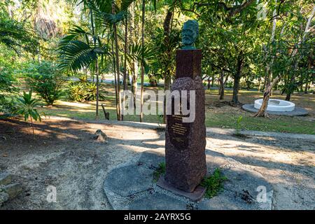 November 2019 in Havanna, Kuba: Haus Finca La Vigia, in dem Ernest Hemingway von 1939 bis 1960 lebte. Hausmuseum, das das Leben von Ernest Hemingwa zeigt Stockfoto