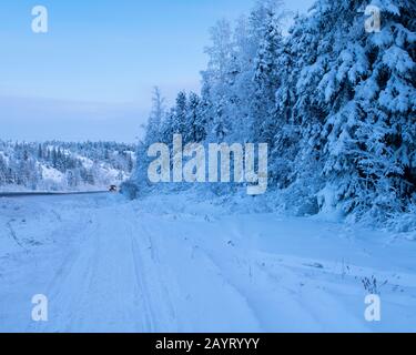 Auf Der Old Airport Road, Yellowknife, Northwest Territories, Kanada Stockfoto