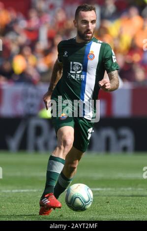 SEVILLA, 16-02-2020. Primera Division Spanische Liga. LaLiga. Estadio Ramon Sanchez-Pizjuan. Sergi Darder (RCD Espanyol) während des Spiels Sevilla FC - RCD Espanyol de Barcelona. Stockfoto