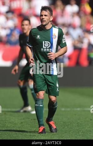 SEVILLA, 16-02-2020. Primera Division Spanische Liga. LaLiga. Estadio Ramon Sanchez-Pizjuan. Víctor Sánchez (RCD Espanyol) während des Spiels Sevilla FC - RCD Espanyol de Barcelona. Stockfoto