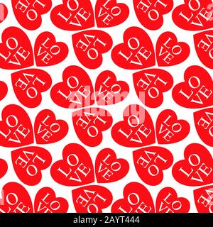 Nahtloses Vektormuster "Love Hearts" Stockfoto