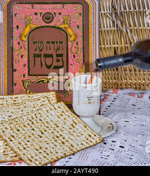 Traditionelles Pesach-Set Stockfoto