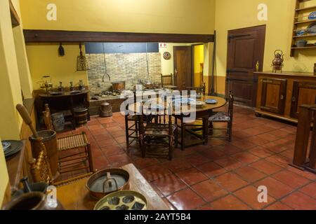 Inneneinrichtung des Heimatmuseums in Groot Constantia, einem historischen Weingut in der Nähe von Kapstadt, Südafrika. Stockfoto