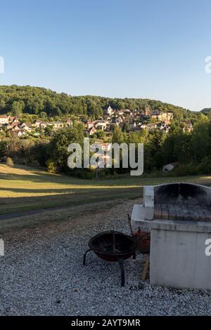 Das Dorf von Carlux im Tal der Dordogne, Aquitaine, Frankreich Stockfoto