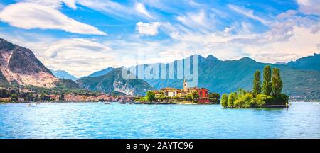 Isola dei Pescatori, Fischerinsel im Maggiore See, Borromäische Inseln, Stresa Piemont Italien, Europa. Stockfoto