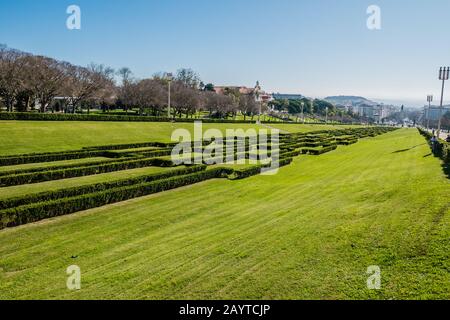 Der Park Eduardo VII ist ein großer städtischer Stadtpark mit Panoramablick auf Lissabon Portugal Europa Stockfoto