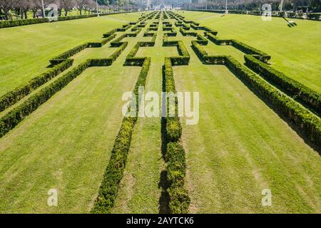 Der Park Eduardo VII ist ein großer städtischer Stadtpark mit Panoramablick auf Lissabon Portugal Europa Stockfoto