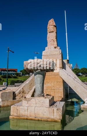 Der Park Eduardo VII ist ein großer städtischer Stadtpark mit Panoramablick auf Lissabon Portugal Europa Stockfoto