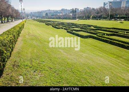 Der Park Eduardo VII ist ein großer städtischer Stadtpark mit Panoramablick auf Lissabon Portugal Europa Stockfoto