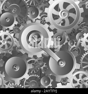 Gears und Cogs Seamless Machine Pattern Stock Vektor