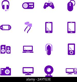Gadget Icons set Stock Vektor
