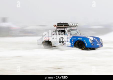 GP Ice Race 2020, Porsche 356, Pull-along, Zell am See, Österreich Stockfoto