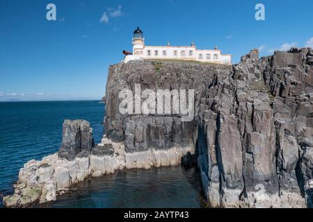 Neist Point Lighthouse, Die Insel Skye, Schottland, Großbritannien. Stockfoto