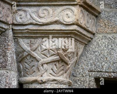 Monasterio de San Juan de Caaveiro, parque Natural Fragas del Eume? Provincia de La Coruña, Galicien, Spanien. Stockfoto