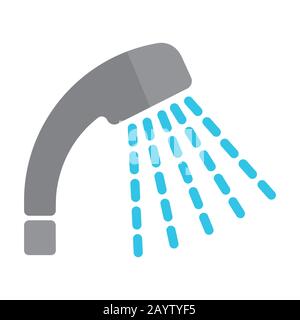 Dusche/Bad-Symbol Stock Vektor