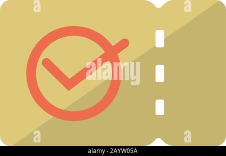 Coupon, Ticket Flat Vector Icon Stock Vektor