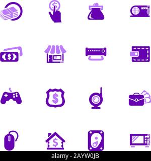 Set mit Pfandleihensymbolen Stock Vektor