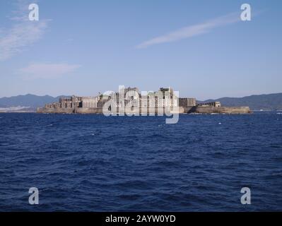 Gunkanjima/Battleship Island in Nagasaki Stockfoto