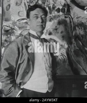 Wassily Kandinsky vor "Einkaufszentrum Pleasures". Museum: Private SAMMLUNG. Autorin: Gabriele MUENTER. Stockfoto