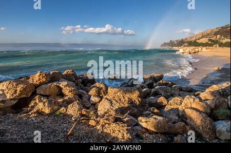 BURA Wind, Mittel-Dalmatien, Kroatien Stockfoto