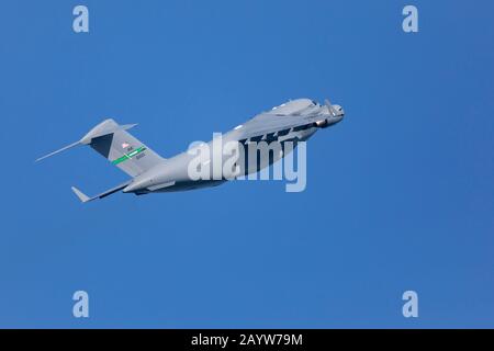 Transportflugzeuge der United States Air Force, USAF, Boeing C17 Globemaster, 60003, von der McChord Airbase, die in der San Francisco Fleet Week 2019 angezeigt wird. C Stockfoto