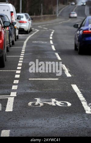 Ayr Radweg, Holmston Road. Stockfoto