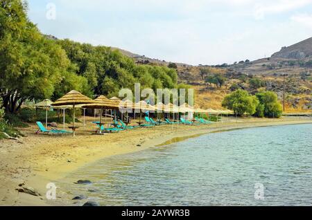 Griechenland, Insel Lemnos, Strand in Agios Ioannis Stockfoto