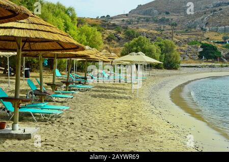 Griechenland, Insel Lemnos, Strand in Agios Ioannis Stockfoto