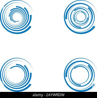 Design der Vektorgrafiken mit spiralförmigen Symbolen Stock Vektor