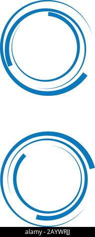 Design der Vektorgrafiken mit spiralförmigen Symbolen Stock Vektor