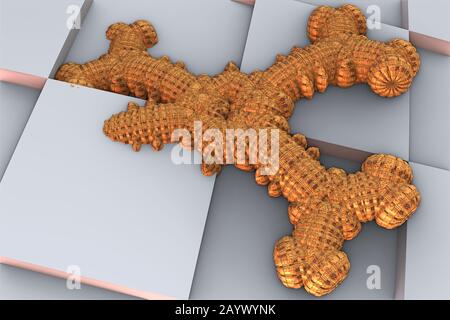 Virtuelle Landschaft mit Computerdesign für kreatives Design Stockfoto