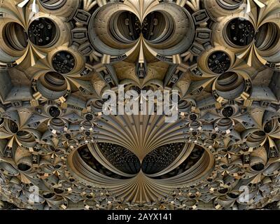 Virtuelle Landschaft mit Computerdesign für kreatives Design Stockfoto