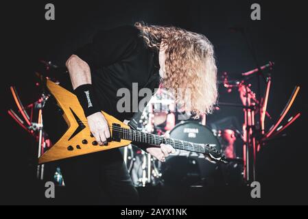 Alcatraz, MILANO, ITALIEN - 2020/02/16: Dave Mustaine von der amerikanischen Band Megadeth tritt live im Alcatraz Club in Mailand auf, der für Five Finger Tod Punch (5FDP) eröffnet Stockfoto