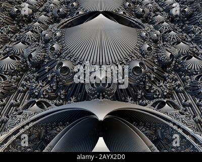 Virtuelle Landschaft mit Computerdesign für kreatives Design Stockfoto