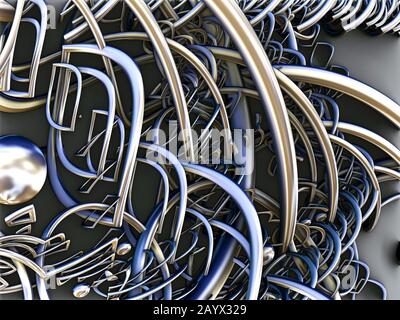 Virtuelle Landschaft mit Computerdesign für kreatives Design Stockfoto