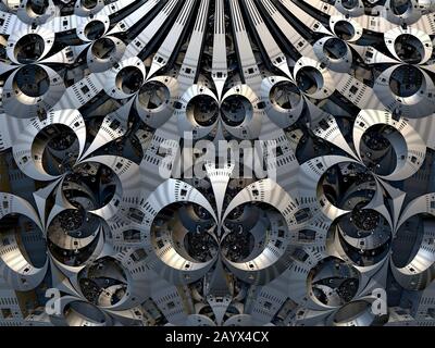 Virtuelle Landschaft mit Computerdesign für kreatives Design Stockfoto