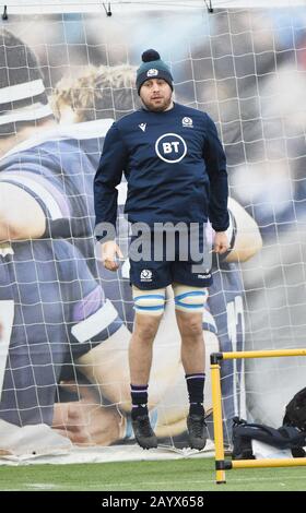 Riccarton, Edinburgh, Schottland, Großbritannien. Feb., 20. Guinness Six Nations Match gegen Italien. Schottland Nick Haining Edinburgh Rugby Credit: Eric mccowat/Alamy Live News Stockfoto