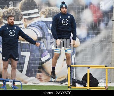 Riccarton, Edinburgh, Schottland, Großbritannien. Feb., 20. Guinness Six Nations Match gegen Italien. Schottland Nick Haining Edinburgh Rugby Credit: Eric mccowat/Alamy Live News Stockfoto