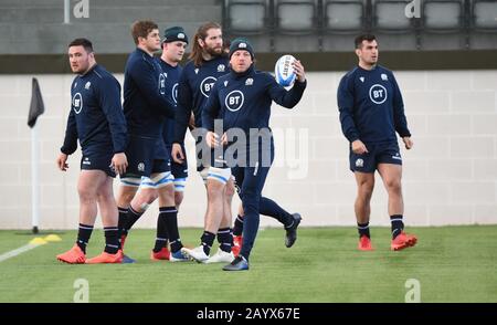 Riccarton, Edinburgh, Schottland, Großbritannien. Feb., 20. Guinness Six Nations Match gegen Italien. Scotland Hamish Watson (Edinburgh Rugby) Credit: Eric mccowat/Alamy Live News Stockfoto