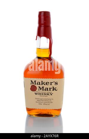 Irvine, CA - 15. JANUAR 2015: Eine Flasche Mark Whiskey des Herstellers. Die erste Flasche Mark des Herstellers wurde 1958 in Flaschen abgefüllt und war mit der Marke "The Brand" ausgestattet Stockfoto