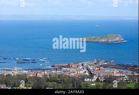 Die Stadt North Berwick und der Firth of Forth, East Lothian, Schottland. Stockfoto