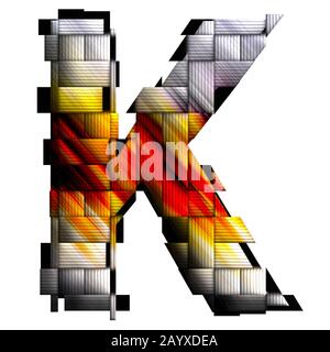 Großbuchstabe in Großbuchstaben im Webdesign Stockfoto