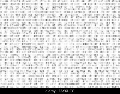 Binärmatrix Computer Datencodevektor nahtloser Hintergrund. Binärcode zur Programmierung, Abbildung des digitalen Codes Stock Vektor